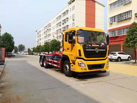 國六東風天龍25噸勾臂垃圾車